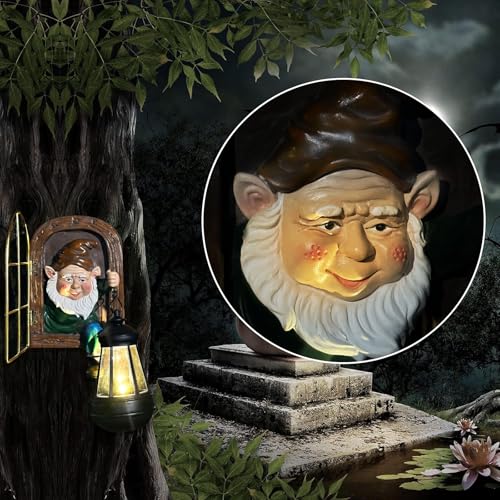 Fairy Garden Statues Gnomes Solar Lantern