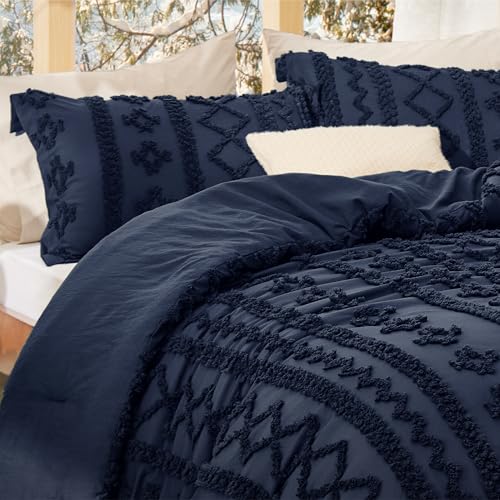 Tufted Boho Comforter Set King Size