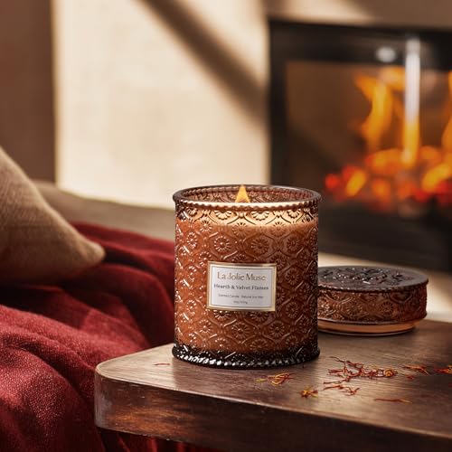 Hearth & Velvet Flames Scented Candle for Home (19 Ounce)