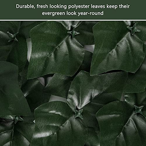 Faux Ivy Privacy Fence Screen Outdoor Expandable Artificial Greenery Roll Fake Hedge Wall Patio Green Plastic Leaf Plant Vine Grass Panels Gate Covering Garden Yard Balcony