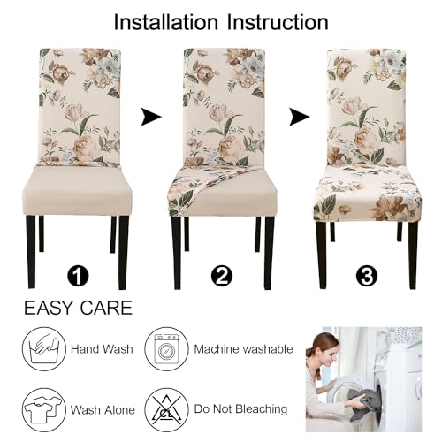 Pattern Chair Covers for Dining Room Set of 6
