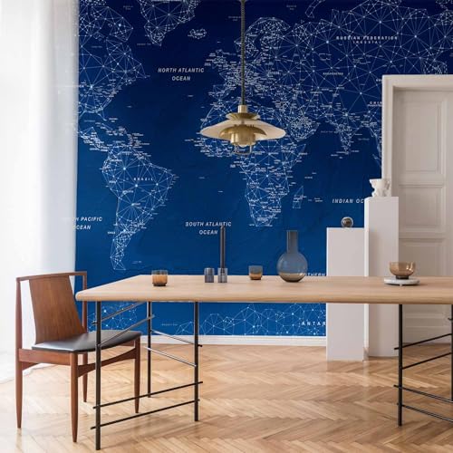 Wall Mural World Map 79x55 in (30.13 Sq Ft)