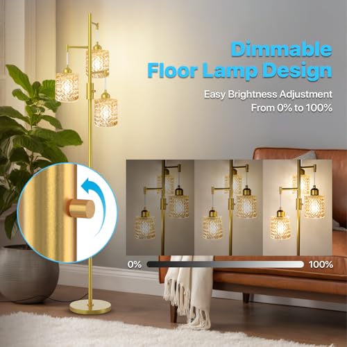 Gold Floor Lamp for Living Room