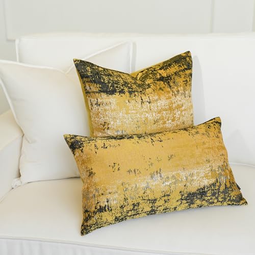 Luxury Sun Gold Throw Pillow Covers 24x24