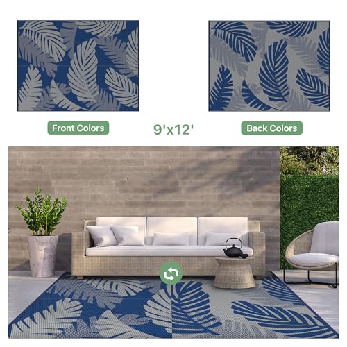 Outdoor Rug Waterproof Plastic Rugs for Patio (108 Sq Ft)