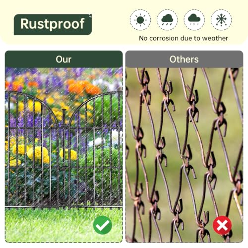 20 Panels No Dig Decorative Garden Fence (20 Count)