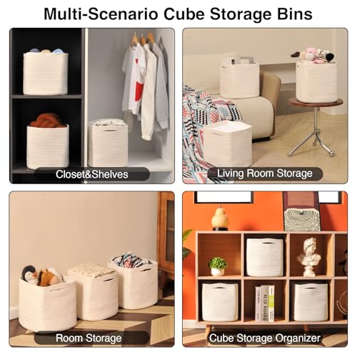 13 Inch Cube Closet Storage Bins (3 Count)
