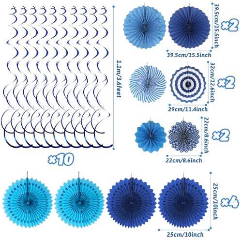 Blue Party Decorations (24 Count)