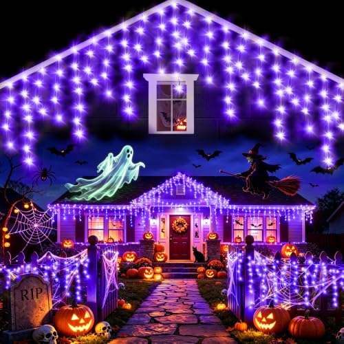 33ft 400 LED Purple Halloween Lights Outdoor for Decorations (32 Foot)