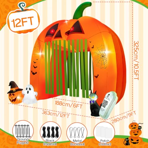 12FT Halloween Inflatables Archway Pumpkin Haunted House