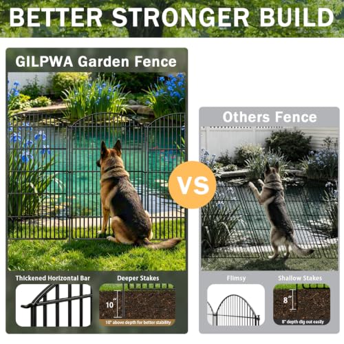 5 Panels Garden Fence Animal Barrier with Lock