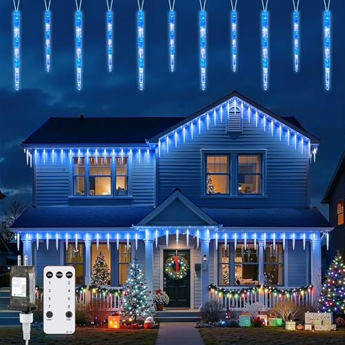 Icicle Lights for Outside with Remote (100 Count)