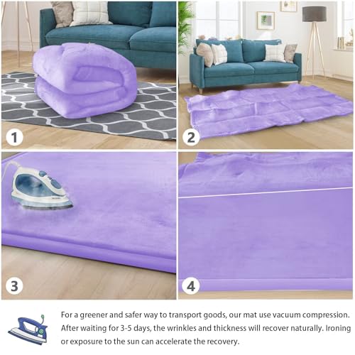 Baby Play Mat for Floor Nursery Muscle Mat Area Rug Playroom Rug 71x79" Elastic Foam 1.3" Thick Crawling Mat for Babies