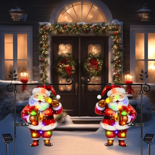 28x40 Lighted Christmas Santa Garden Flag