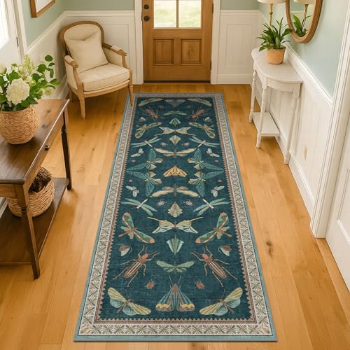 Brown and Green Kitchen Sink Runner Rug 2x6 (12 Sq Ft)