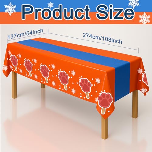 6 pcs Dog Cat Paw Birthday Tablecloths