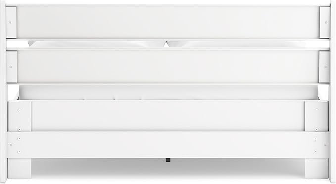 Signature Design by Ashley Socalle Casual Queen Panel Platform Bed, Foundation or Box Spring Not Needed, White