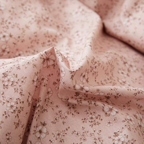 Pink Floral Comforter Set Aesthetic Cottagecore Flowers Bedding Set