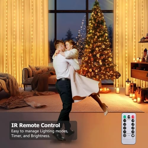 Warm White Curtain Lights (6.5 Foot)