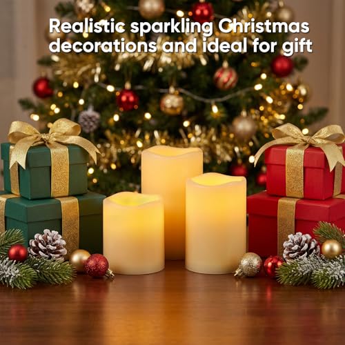 Outdoor Waterproof Flameless Candles with Timer (3 Count)