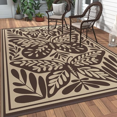 Outdoor Rug Waterproof Plastic Rugs for Patio (54 Sq Ft)