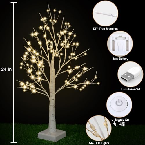 144 LED Birch Tree Lights