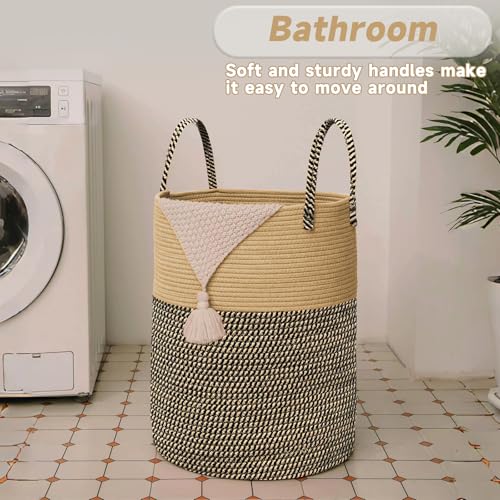 80L Cotton Rope Laundry Basket Hamper