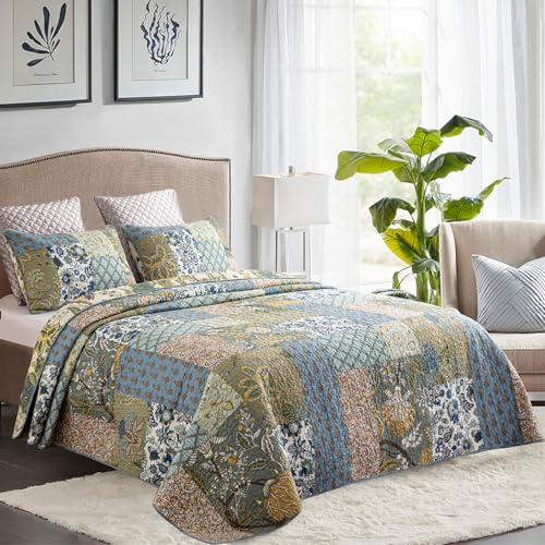 Oversized King Bedspreads Patchwork Quilt Set