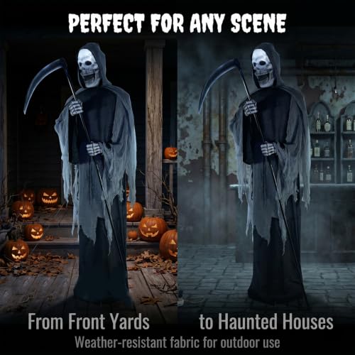 9FT Animated Grim Reaper Halloween Decoration (9ft Grim Reper)