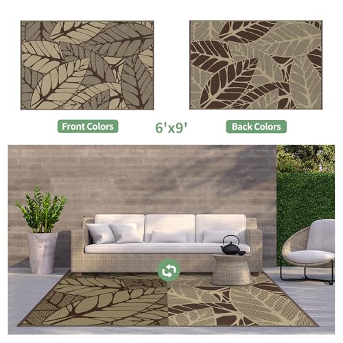 Outdoor Rug Waterproof Plastic Rugs for Patio (54 Sq Ft)
