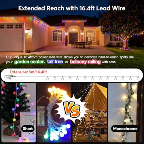 116ft Globe String Lights with Remote (116 Foot)