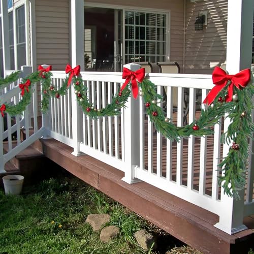 4 Pcs 9 Ft Artificial Norfolk Pine Garlands (18 Foot)
