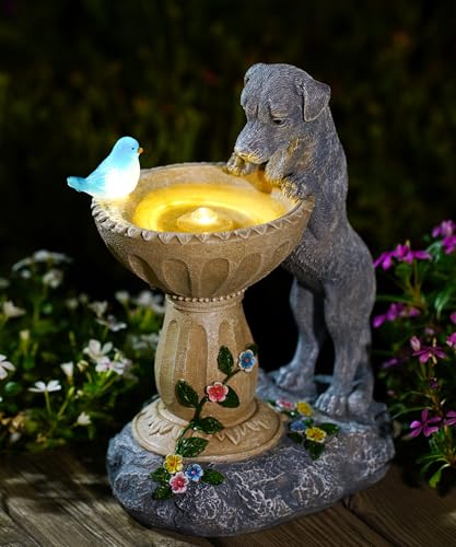 Solar Dog Statues for Garden Decor