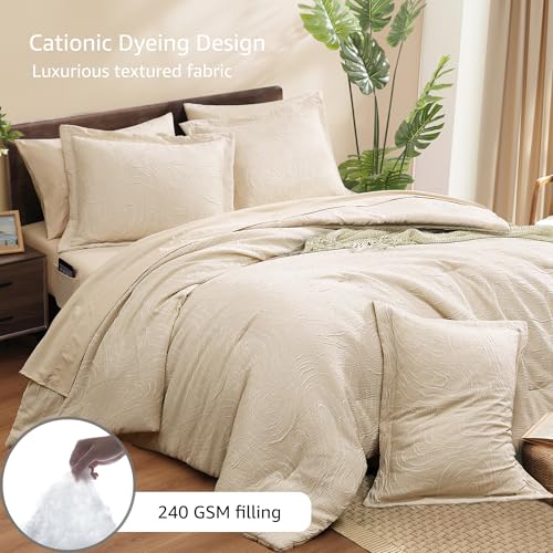 Full Size Comforter Set 7 Pieces Birch Marble Bed in a Bag