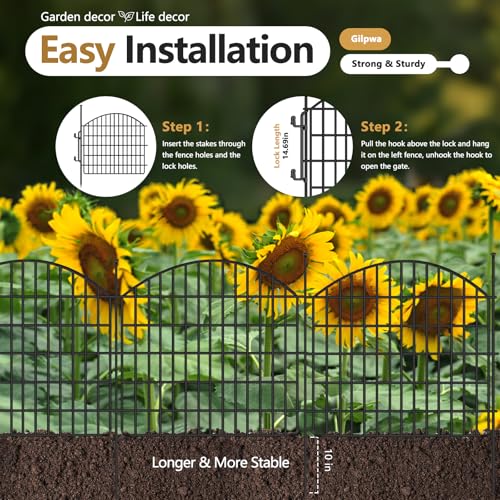 10 Panels Garden Fencing Animal Barrier with Lock
