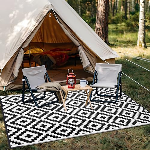 Outdoor Rug 8x10 ft Waterproof Reversible Mat