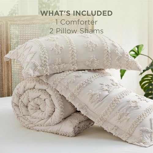 Tufted Boho Comforter Set Full Size