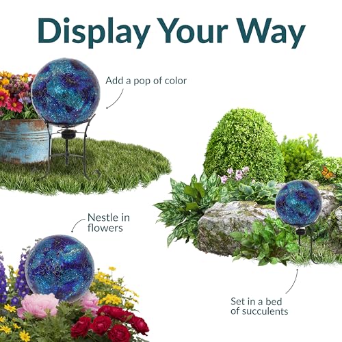 Sunnydaze 10" Mosaic Glass Gazing Ball for Garden (2 Count)