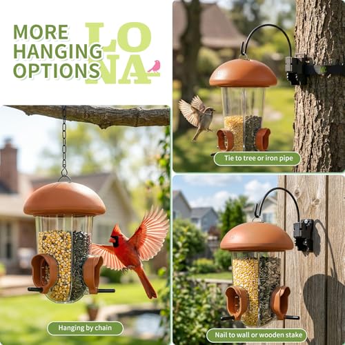 LONA Bird Feeder with 3 Compartments