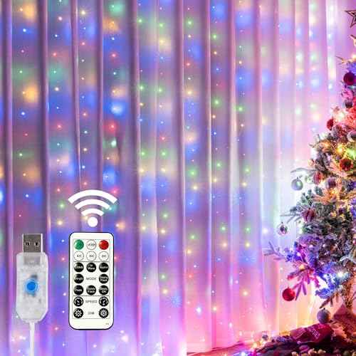 Window Curtain String Lights