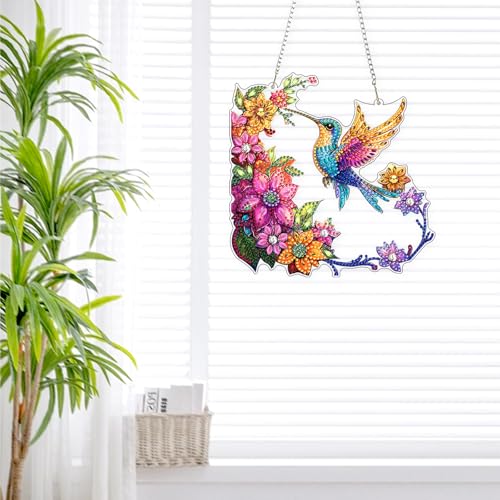 DIY Hummingbird Diamond Painting Hanging Ornament