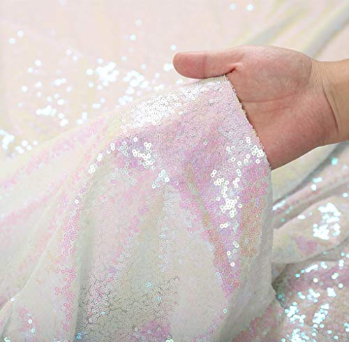 Sequin Tablecloth 50x72 Inch Iridescent Festival Birthday Party