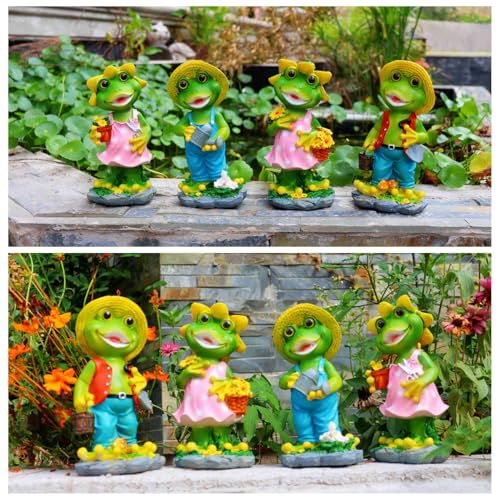 Set of 2 Frog Garden Statues (2 Count)