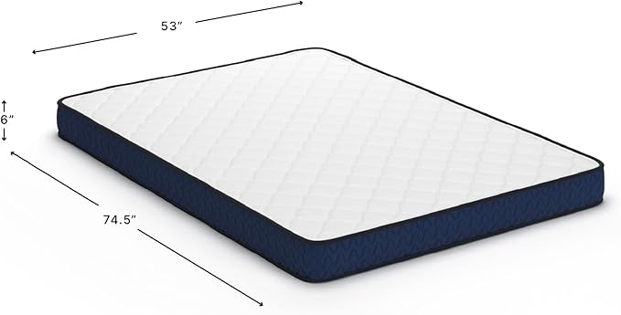 Signature Design by Ashley Full Size Firm 6 Inch Memory Foam Mattress, Super Soft Foam with Breathable Quilted Cover, Fiberglass Free, Mattress A Box, Adjustable Base Compatible, Limited Warranty