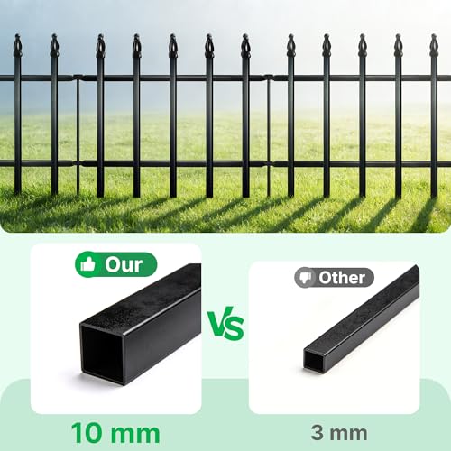 12" H x 16" W Decorative Metal Garden Border Fence (36 Sq Ft)