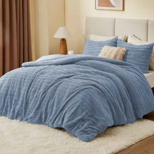 Faux Fur Queen Comforter Set
