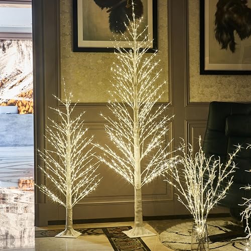 Lighted White Tree Willow 4FT 450 LED Fairy Lights