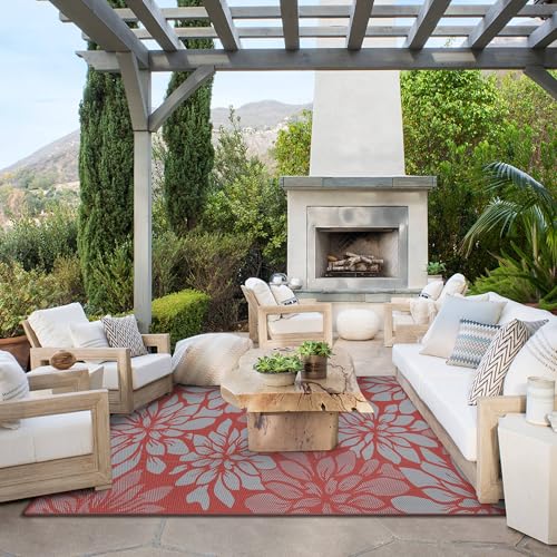 Outdoor Rug Waterproof Plastic Rugs for Patio (54 Sq Ft)
