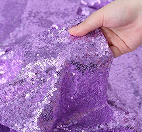 Sequin Tablecloth 60x102 Inch Lavender for Wedding Party