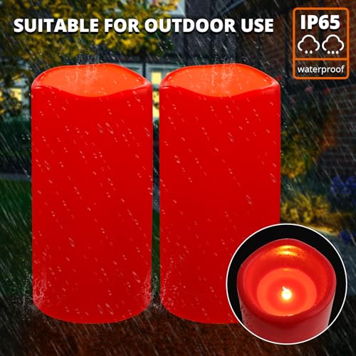 8" x 4" Large Outdoor Flameless Candles (2 Count)